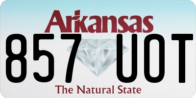 AR license plate 857UOT