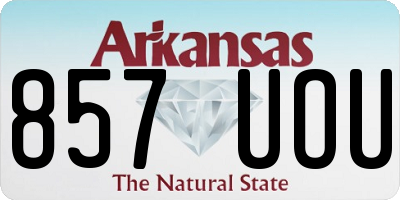AR license plate 857UOU