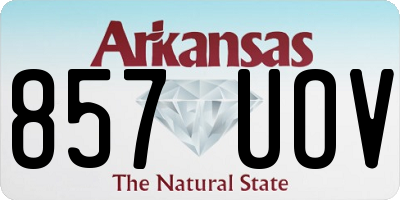 AR license plate 857UOV