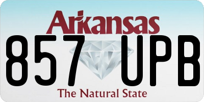AR license plate 857UPB