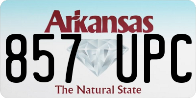 AR license plate 857UPC