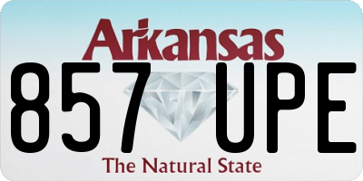 AR license plate 857UPE