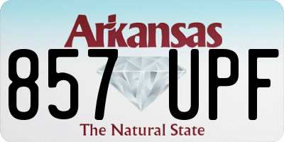 AR license plate 857UPF
