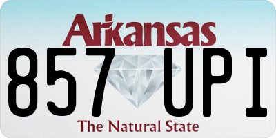 AR license plate 857UPI