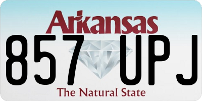 AR license plate 857UPJ
