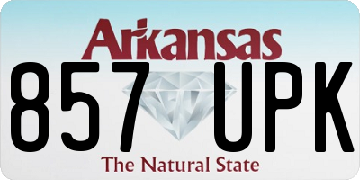 AR license plate 857UPK
