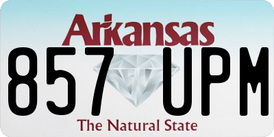 AR license plate 857UPM