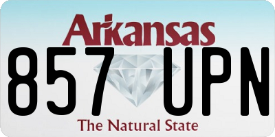 AR license plate 857UPN
