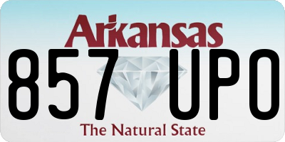 AR license plate 857UPO
