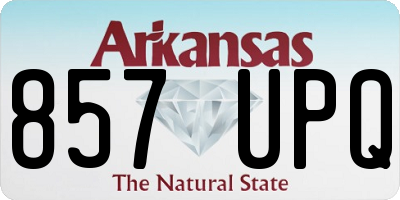AR license plate 857UPQ