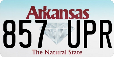 AR license plate 857UPR