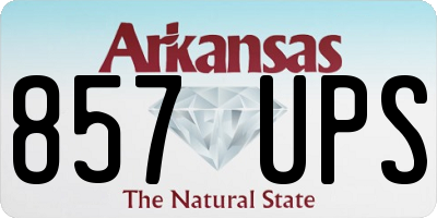 AR license plate 857UPS