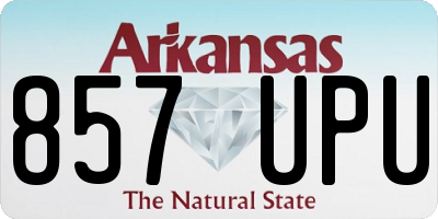 AR license plate 857UPU