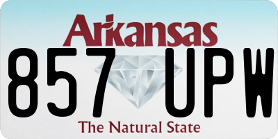 AR license plate 857UPW
