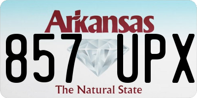 AR license plate 857UPX