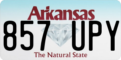 AR license plate 857UPY