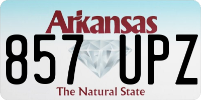 AR license plate 857UPZ
