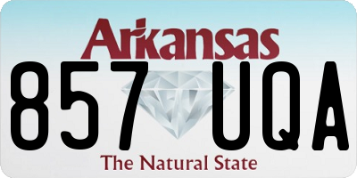 AR license plate 857UQA