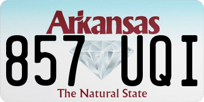 AR license plate 857UQI