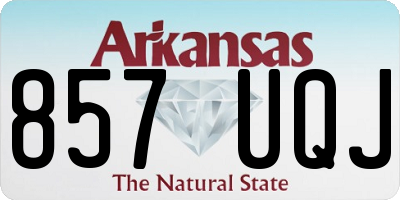 AR license plate 857UQJ