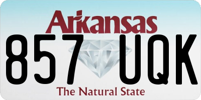 AR license plate 857UQK