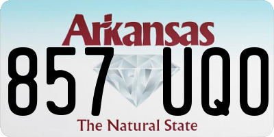 AR license plate 857UQO