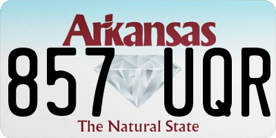 AR license plate 857UQR