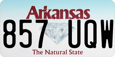 AR license plate 857UQW