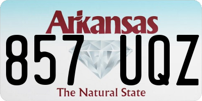 AR license plate 857UQZ