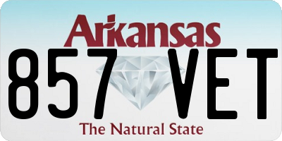 AR license plate 857VET