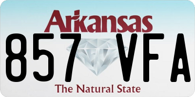 AR license plate 857VFA