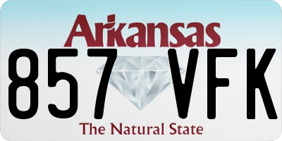 AR license plate 857VFK