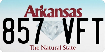 AR license plate 857VFT