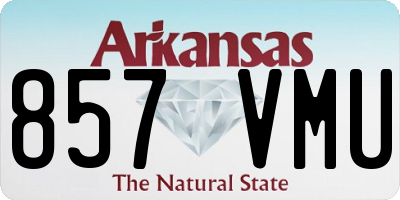 AR license plate 857VMU