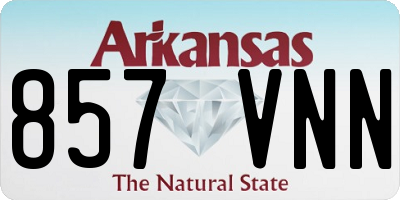 AR license plate 857VNN