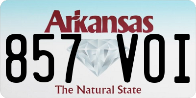 AR license plate 857VOI
