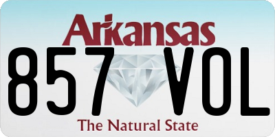 AR license plate 857VOL