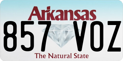 AR license plate 857VOZ