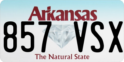 AR license plate 857VSX