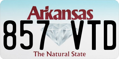 AR license plate 857VTD