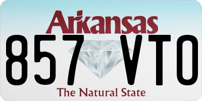 AR license plate 857VTO