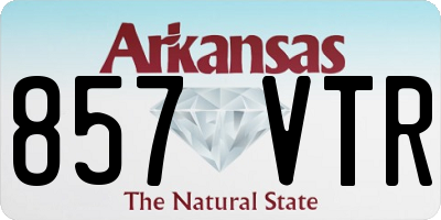 AR license plate 857VTR