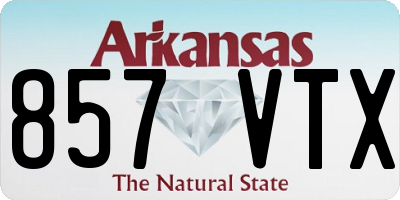 AR license plate 857VTX