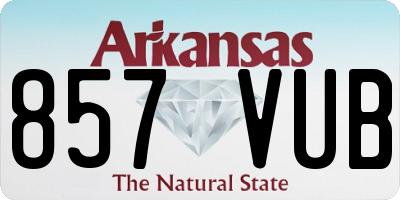 AR license plate 857VUB
