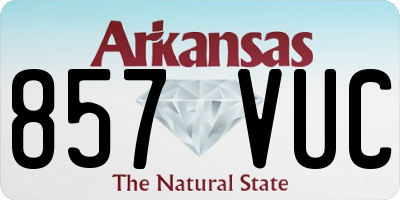 AR license plate 857VUC