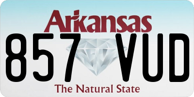 AR license plate 857VUD