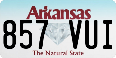 AR license plate 857VUI