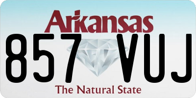 AR license plate 857VUJ