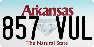 AR license plate 857VUL