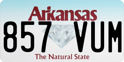 AR license plate 857VUM